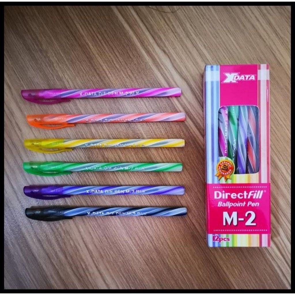 Pulpen Bolpoin Xdata M-2 Tinta Hitam Eceran