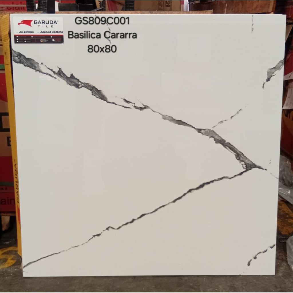 Granit 80x80 Basilca Carara Glossy GarudaTile