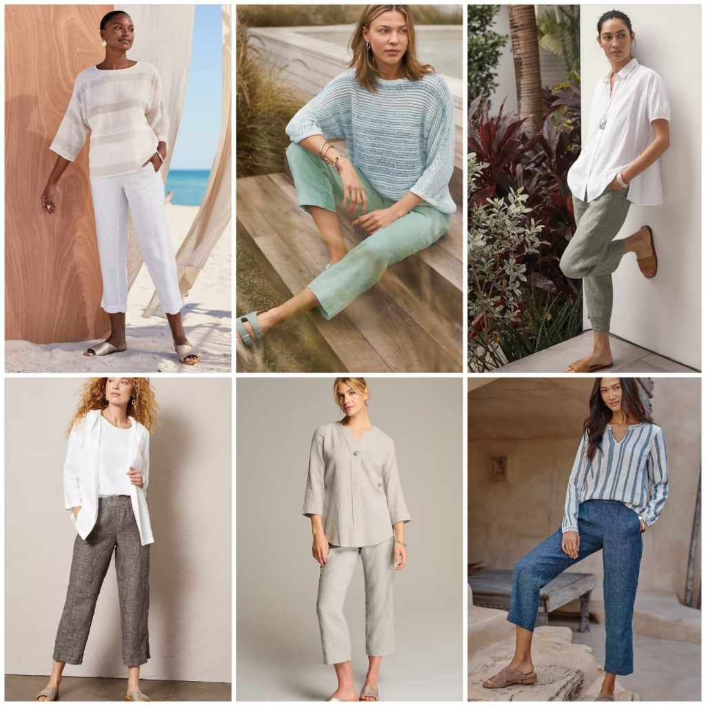 Celana J.Jill Pure Jill Linen Cropped Pants
