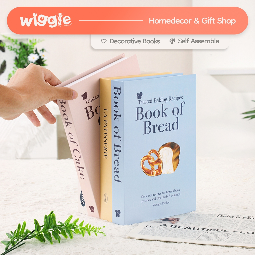 Wiggle Dummy Books Nude Color Series Aesthetic Buku Pajangan Lemari Dekorasi Rak Properti Foto Estet