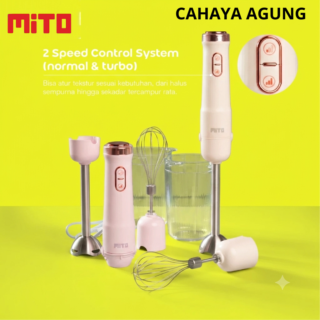 MITO HB100 HAND BLENDER | Blender & Pengocok 2in1 | Untuk Bumbu, Smoothies, MPASI