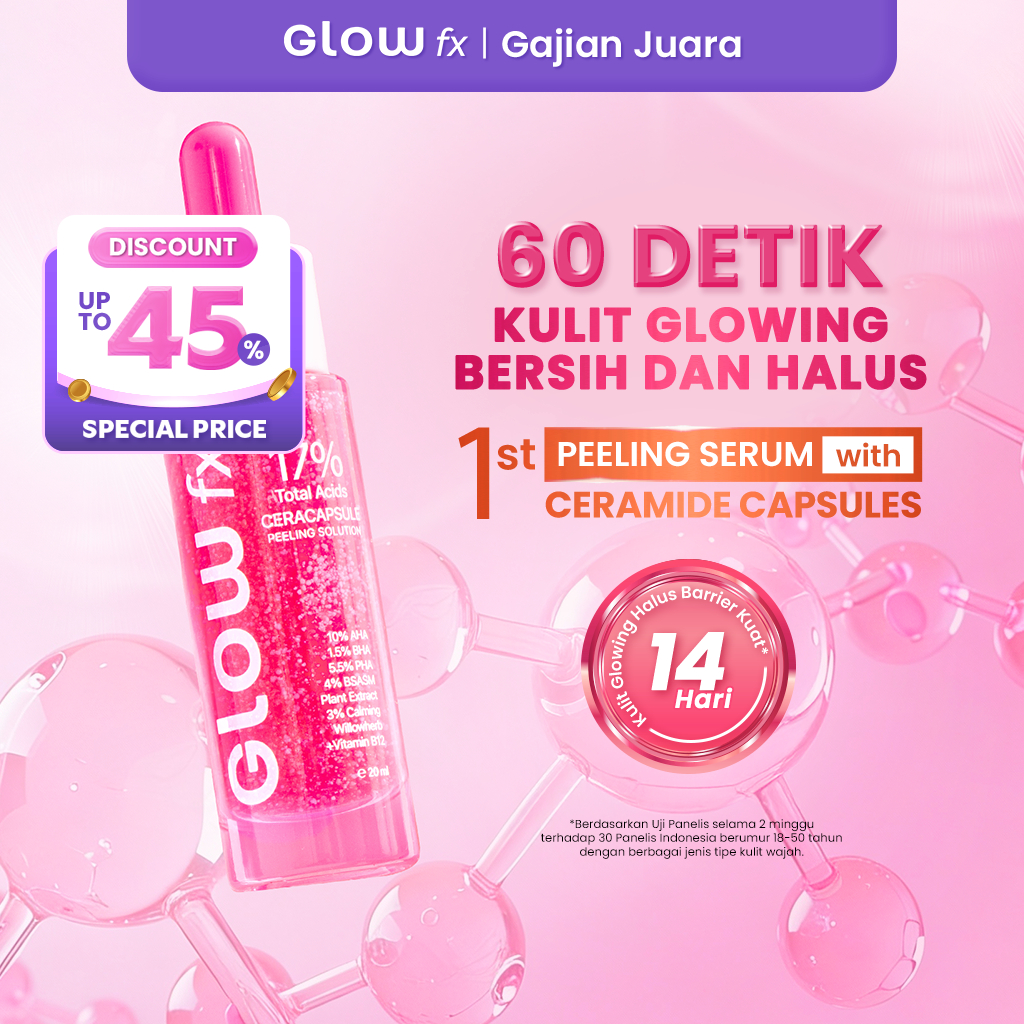 GLOW fx BEAUTY 17% Total Acids CeraCapsule Peeling Solution 20ml - Serum Exfoliasi Wajah