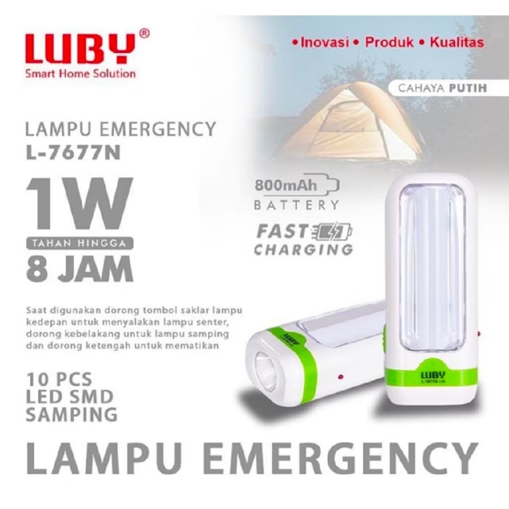 senter emergency matsugi / Luby LED Portable Senter Rechargeable Charger Cas