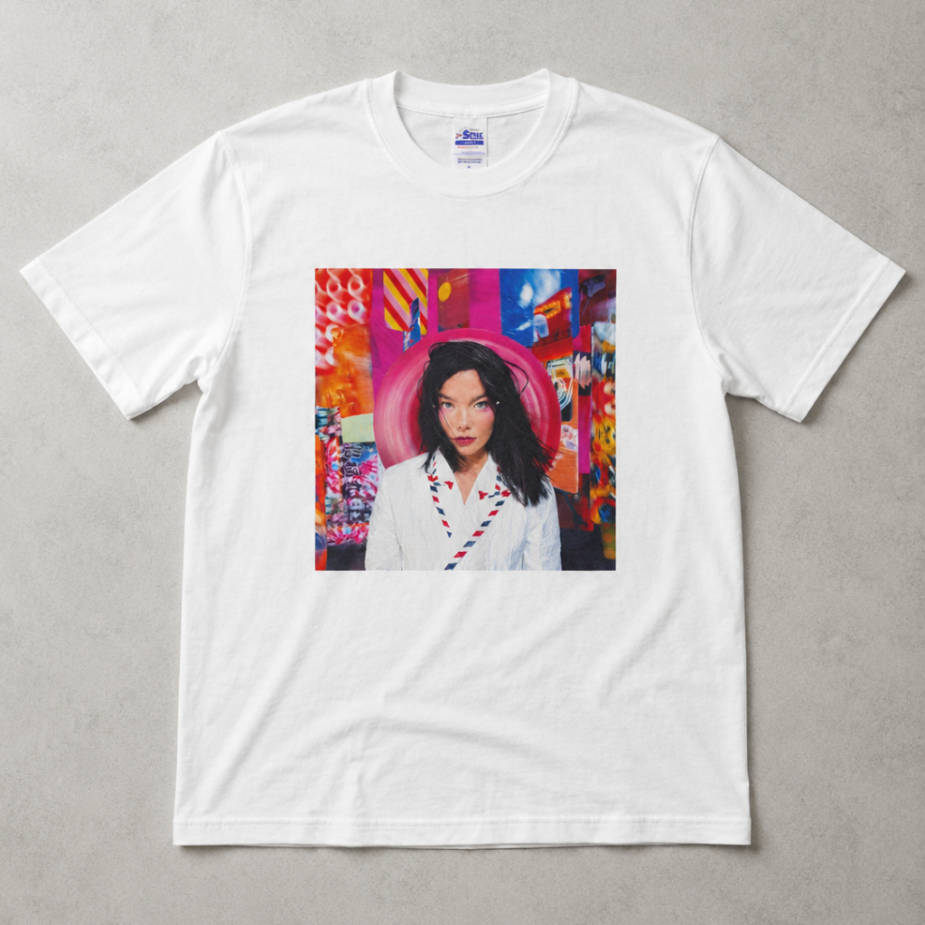 Kaos Band Bjork Classic Album Post White Full Cotton 24s Stitch Supply Printing Premium