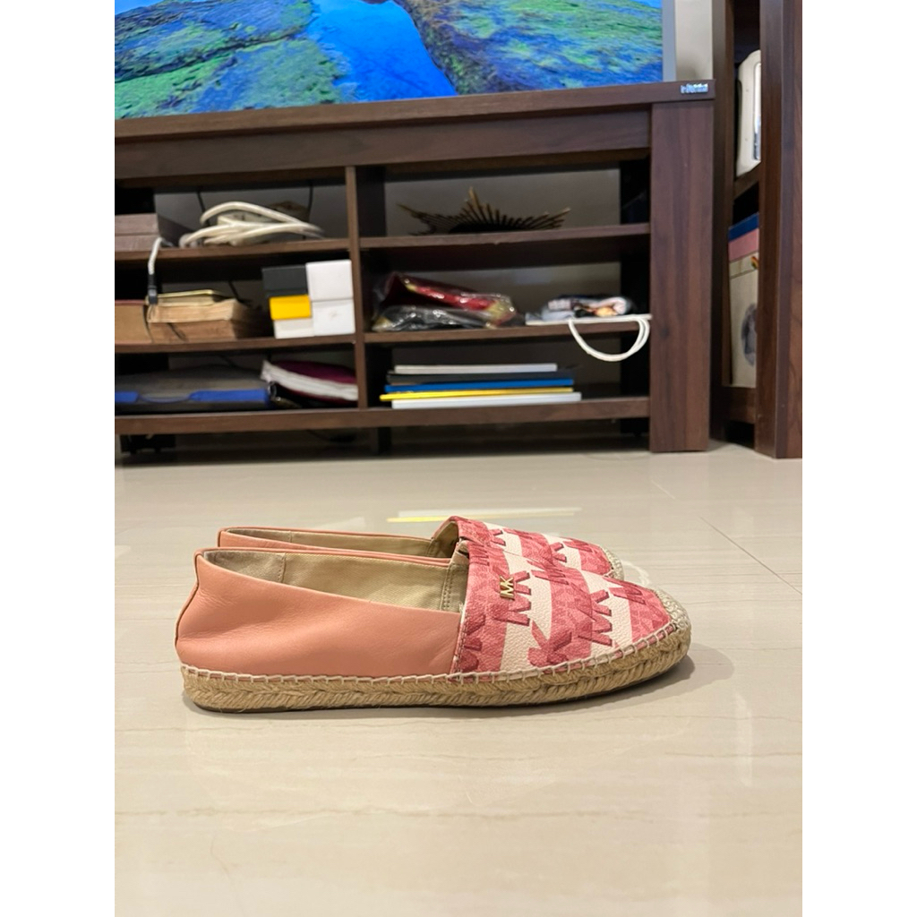 Sepatu MICHAEL KORS MK MONOGRAM ESPADRILLES 100% ORIGINAL