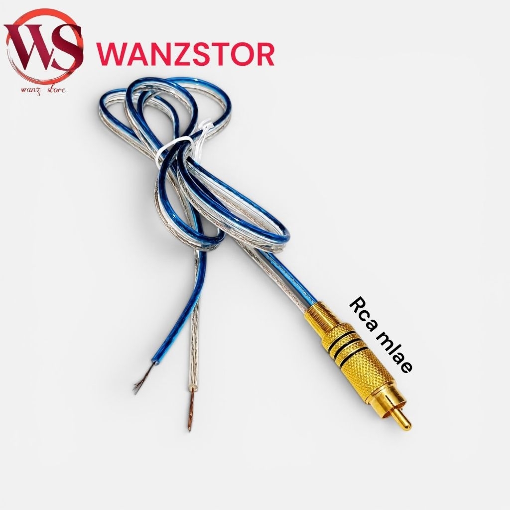 kabel Rca male buntung/ sambungan speaker