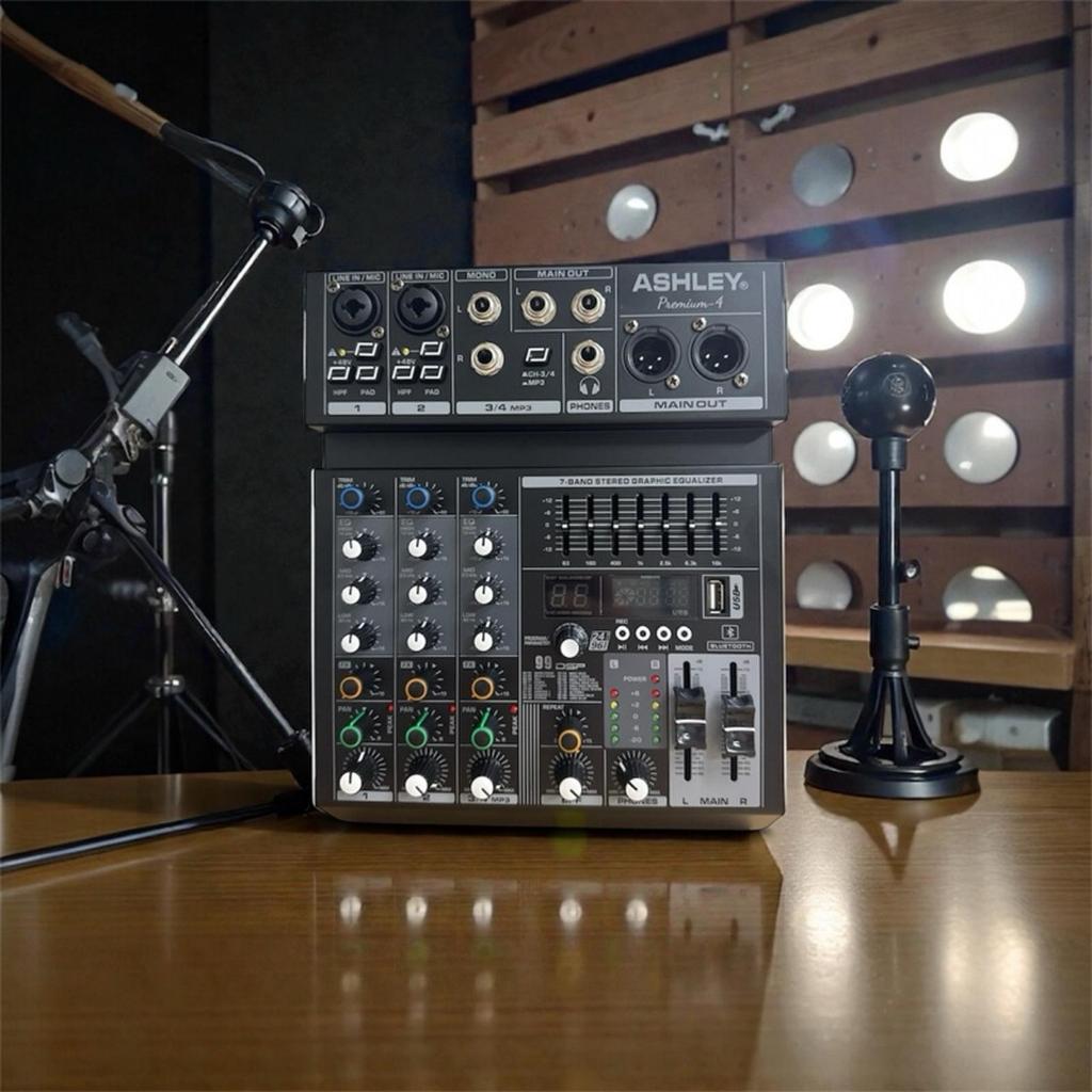 Mixer 4 Channel Ashley Premium 4 Original Garansi Resmi Metal Pc Equalizer Soundcard
