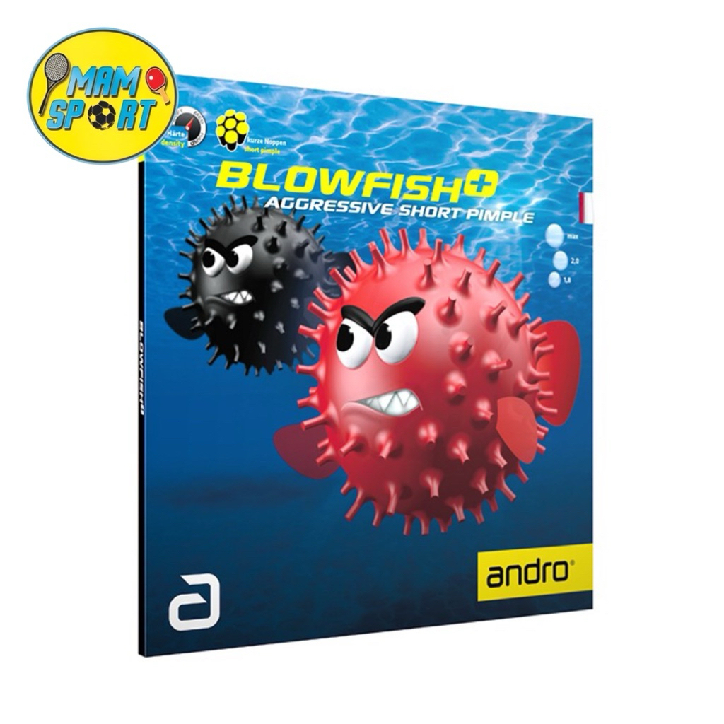 Karet Bet Pingpong Tenis Meja ANDRO BLOWFISH+ Bintik Pendek Original