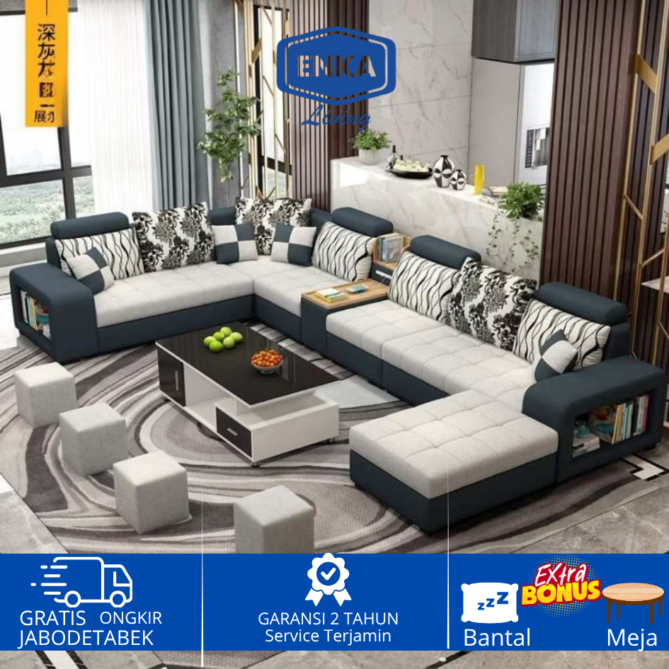 Kursi Sofa Minimalis Ruang Tamu Leter U Terbaru