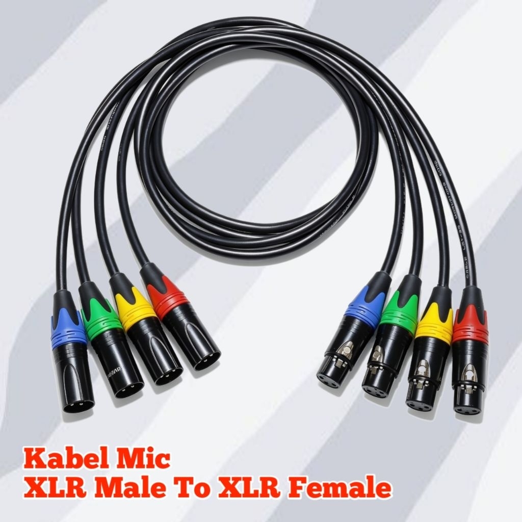 Kabel Mic Makita L2T-2S STEREO Jek XLR Canon Male To Jek XLR Canon Female Panjang 1 Meter