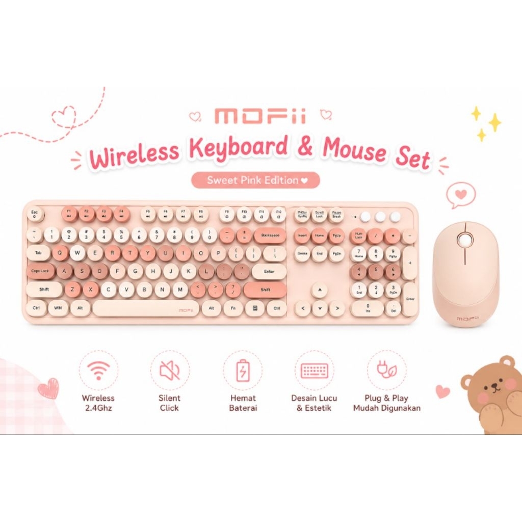 MOFii Wireless Keyboard & Mouse Set
