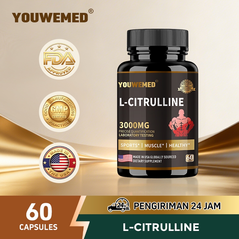YOUWEMED—L-Citrulline Suplemen L-Citrulline Kurangi Nyeri Otot DOMS L-Citrulline Booster Nitric Oxid