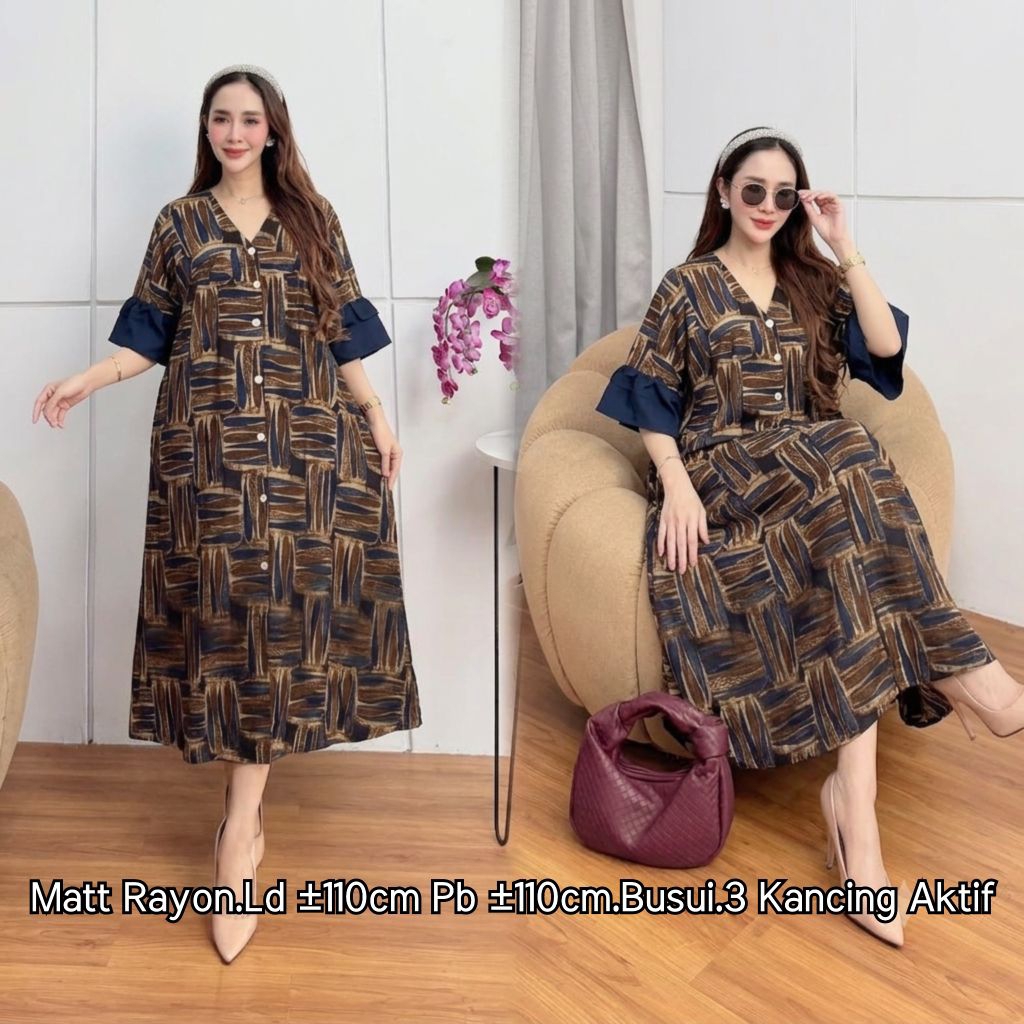 Daster Wanita Rayon Kancing / Daster Busui Rayon Wanita / Daster Wanita Rayon Busui Kancing