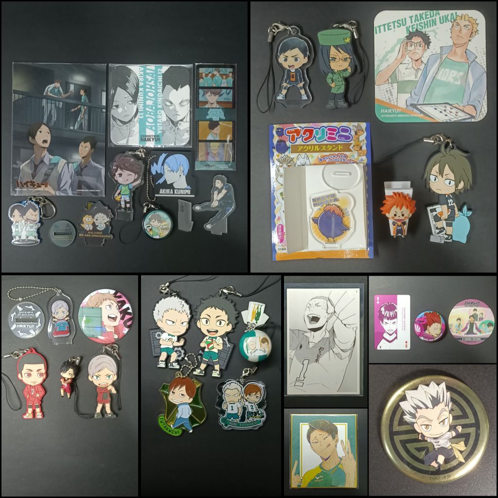 [OFFICIAL] Haikyuu Badge Keychain Rubber Acrylic Standee Coaster Aoba Johsai Karasuno Nekoma Fukurod
