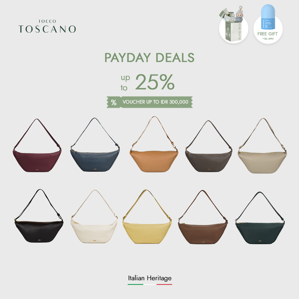 Tocco Toscano Rey Shoulder Bag - Tas Pundak Wanita Kulit Sapi Asli