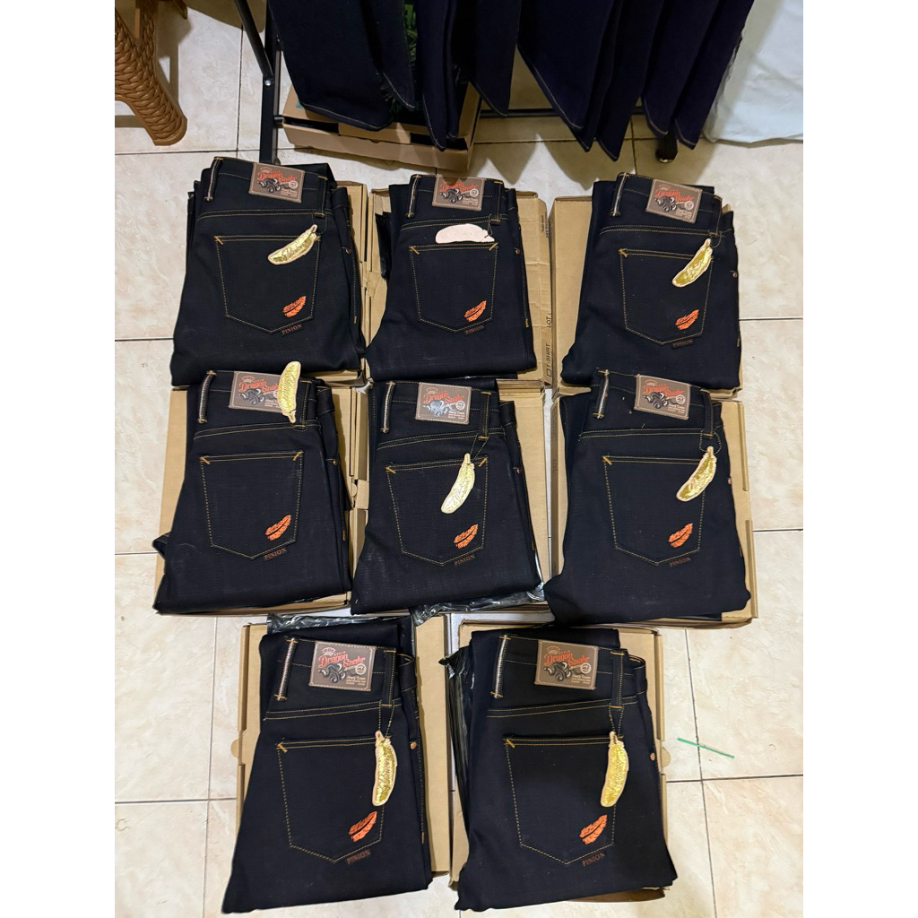 PINION DENIM Dragon Snake Orange 25,5oz (READY STOK)