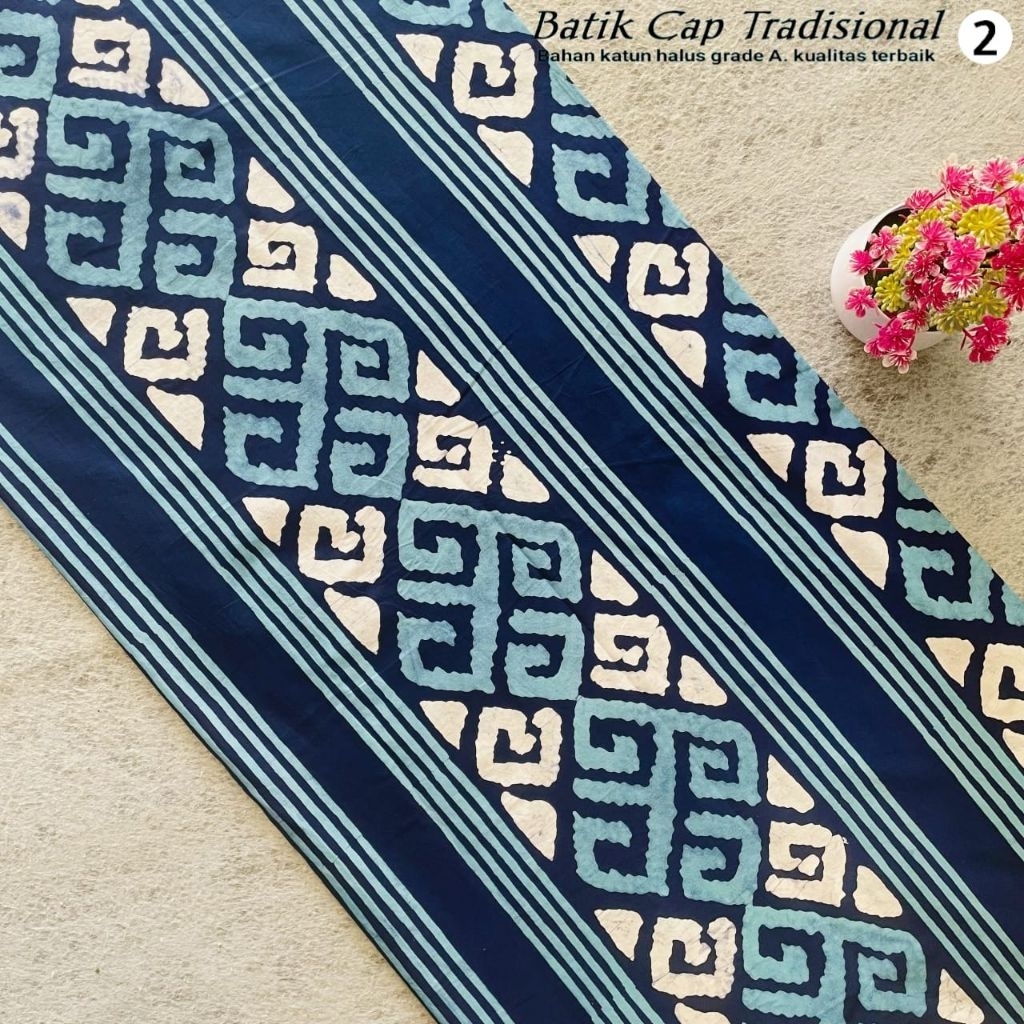 KAIN BATIK CAP PEKALONGAN WARNA HITAM MERAH