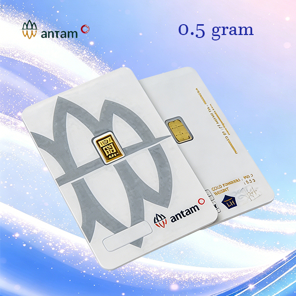Emas Mini Gold Antam - 1 Gr, 0.5 Gr Desain Modern, Kemasan Aman Hadiah ulang tahun mewah Rp