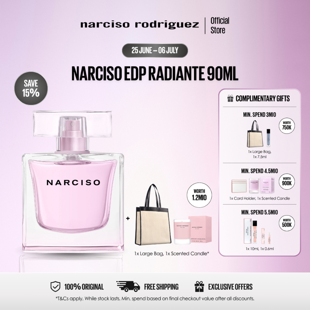 Narciso Rodriguez Narciso EDP Radiante 90ml (Parfum Wanita)