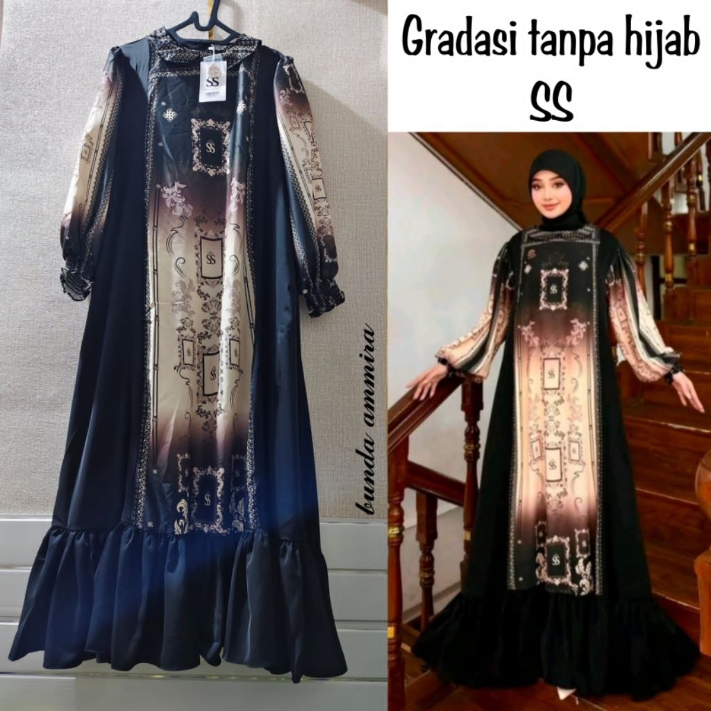 Dress Gradasi Tanpa Hijab SS