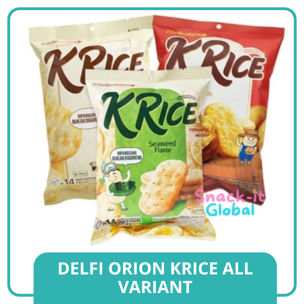 Delfiorion O Rice K Rice O'Rice Snack orice k rice Crackers Sweet Manis Seaweed Rumput Laut cheese p