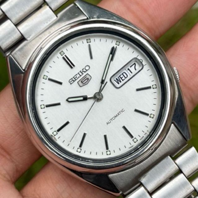 SEIKO 5 SNXF01K1 AUTOMATIC WHITE DIAL