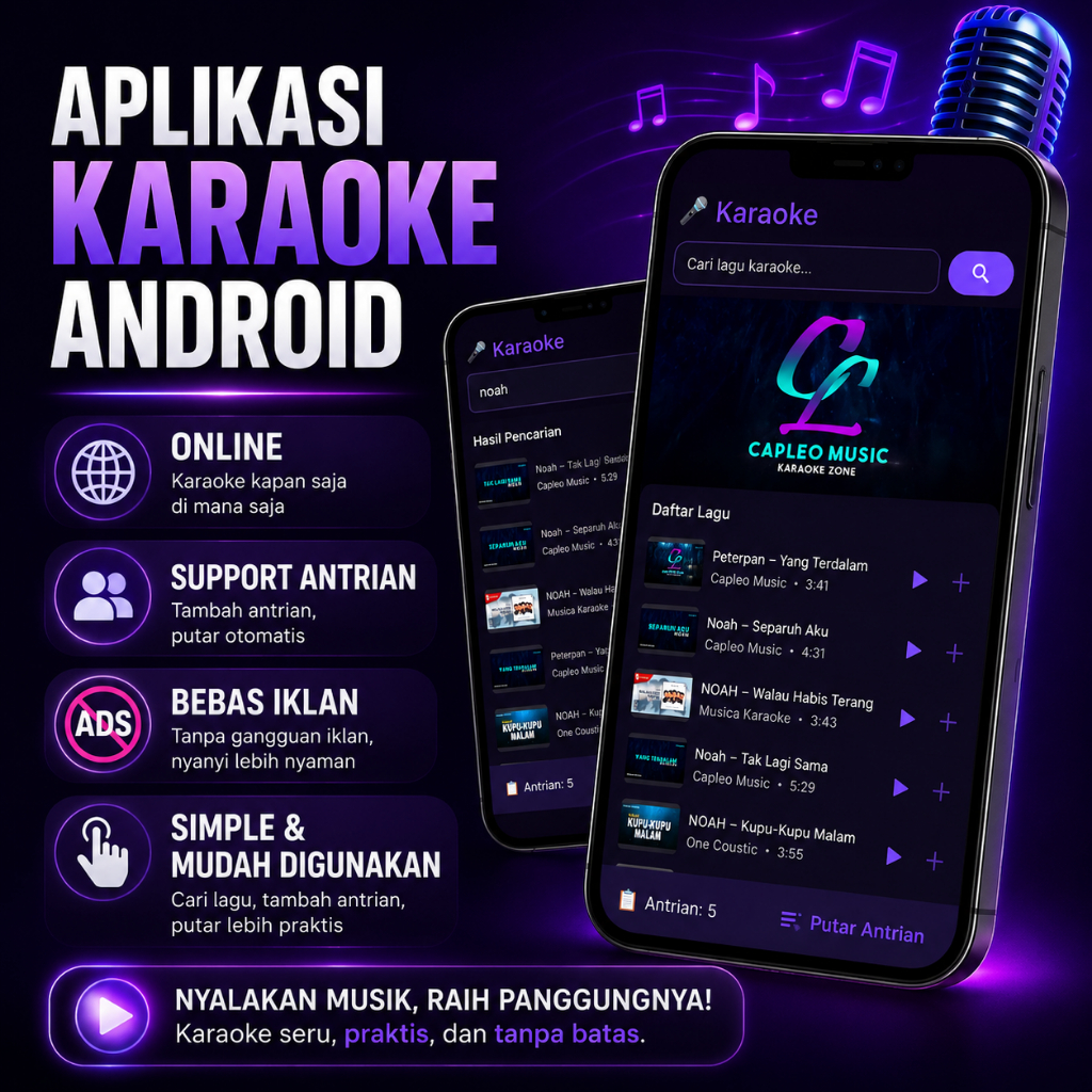 Aplikasi Karaoke Android Online Simple Support Antrian Bebas Iklan Aplikasi
