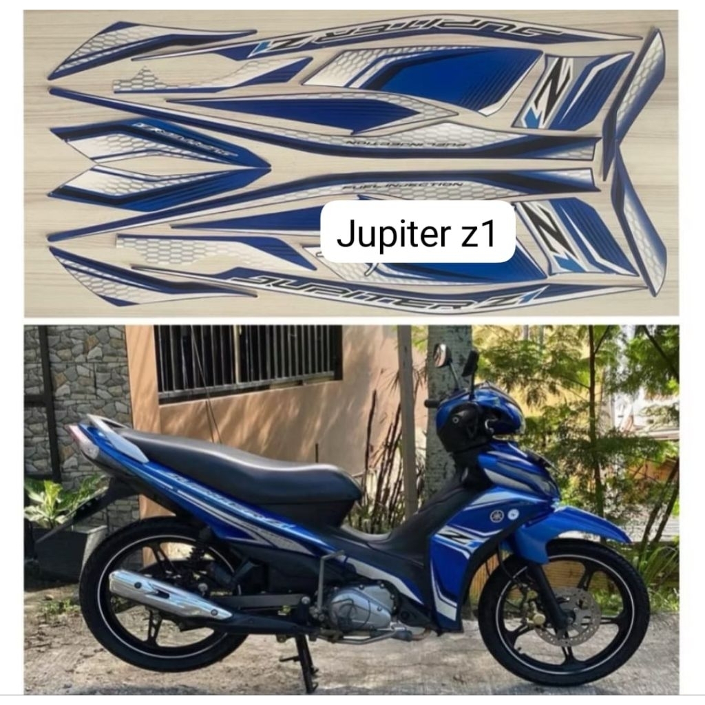 STIKER STRIPING LIS BODY STANDAR JUPITER Z1 2013-2014 KUWALITAS AJS FUL SET BODY MOTOR