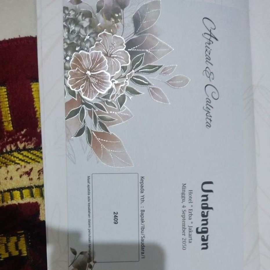 Undangan Erba Tipe 2409