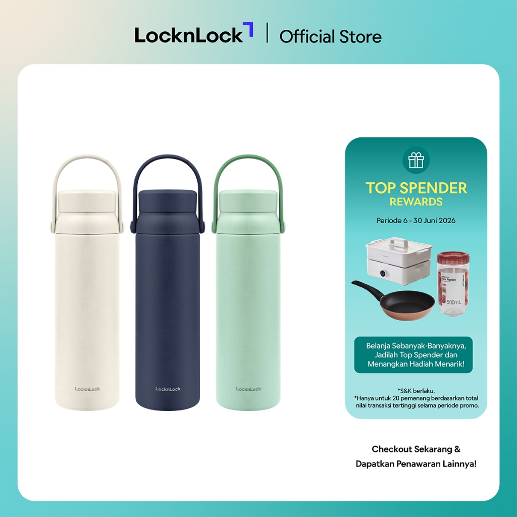 LocknLock Wanna Be Screw Tumbler Carry Handle 450ml LHC4246