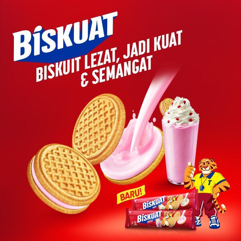 Biskuat Biskuit Energi Rasa Strawberry / Vanilla 105gram