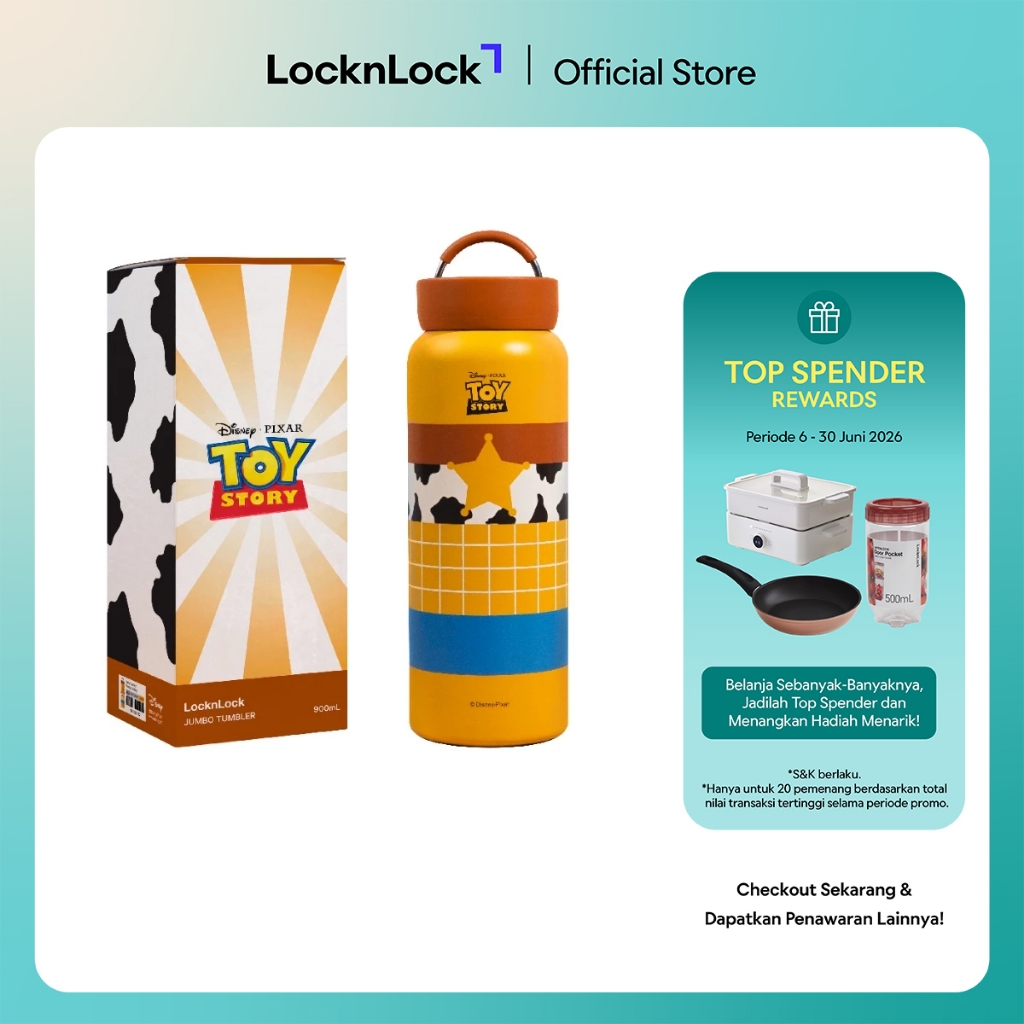 LocknLock Jumbo Tumbler 900 ml - Disney Pixar Toy Story Woody Edition - LHC4300TSW1