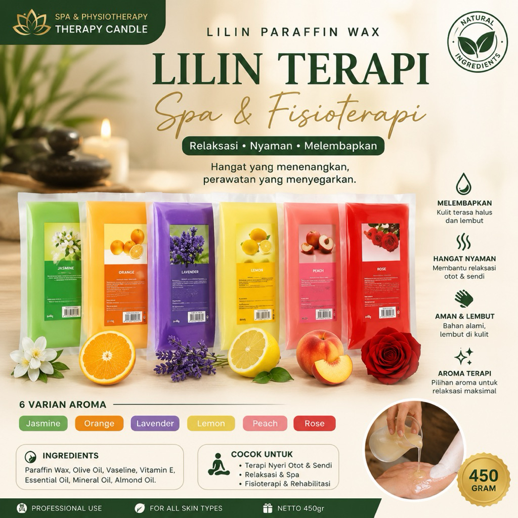 Lilin Terapi parafin bath / lilin parafin terapi untuk terapi siku, tangan dan kaki 450gram