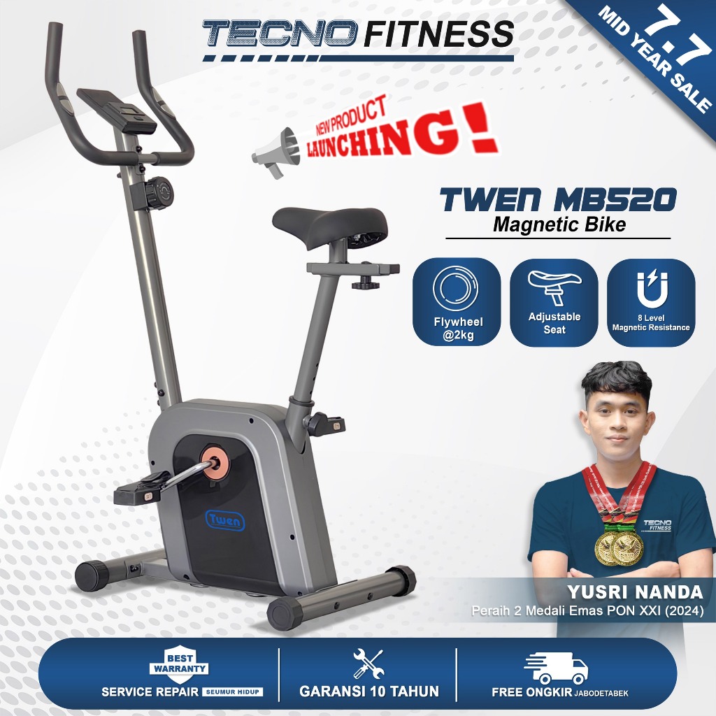 TWEN MB520 Alat Fitness Sepeda Statis Magnetic Bike