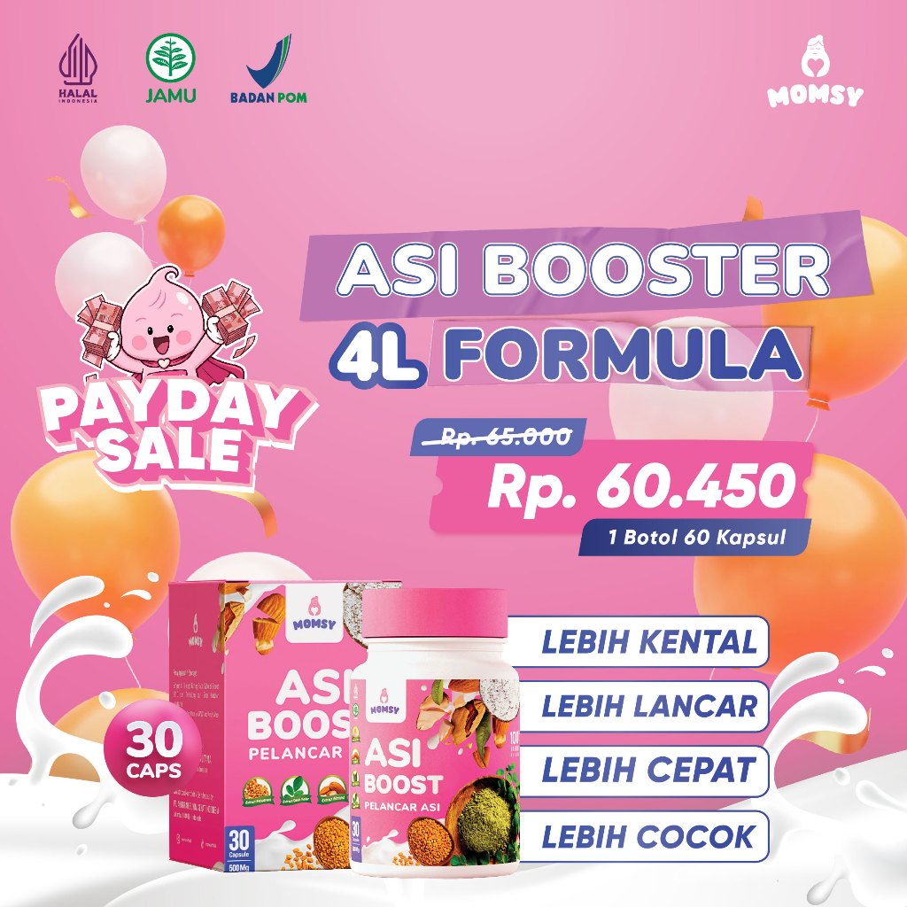 MOMSY Asi Booster Pelancar ASI 30 kapsul BPOM & Halal
