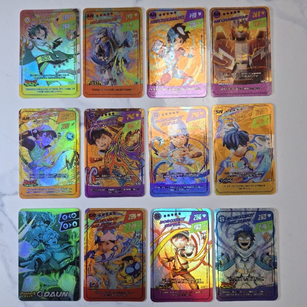 KARTU BOBOIBOY SR THUNDER BOLD IMPACT AR S GALAXY MONSTA CARD DIY FANMADE