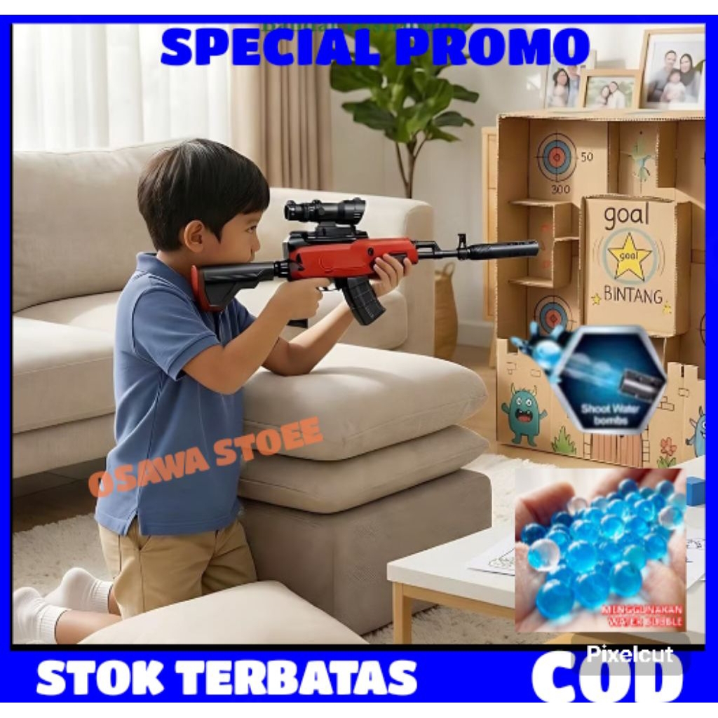 MAINAN PISTOL PISTOLAN TEMBAK TEMBAKAN  ANAK LAKI LAKI PELURU BUSA SNIPER NERF BULLET AWM MURAH/MAIN