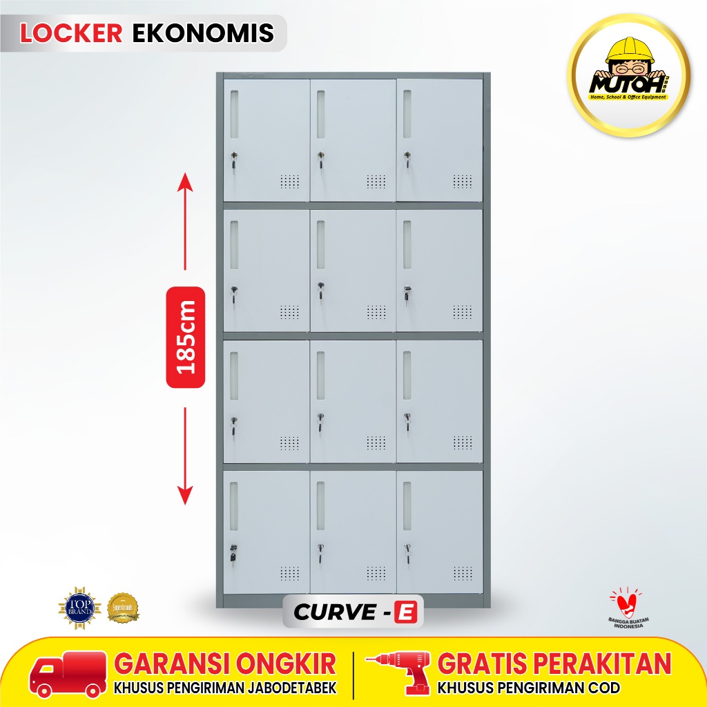 LOKER LOCKER BESI 12 PINTU MUTOH EKONOMIS