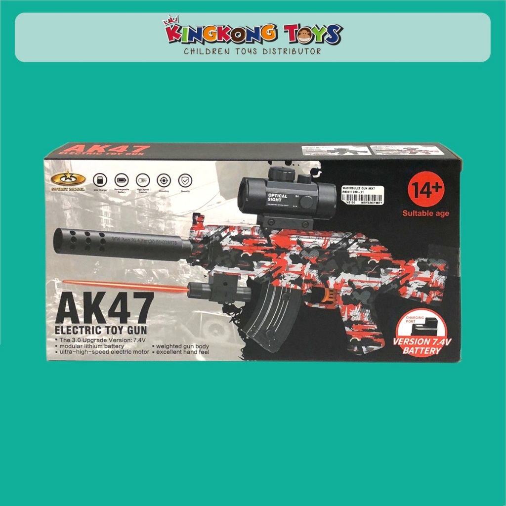 MAINAN TEMBAK-TEMBAKAN AIR / WATERBULLET GUN AK 47 / MAINAN PISTOL AIR