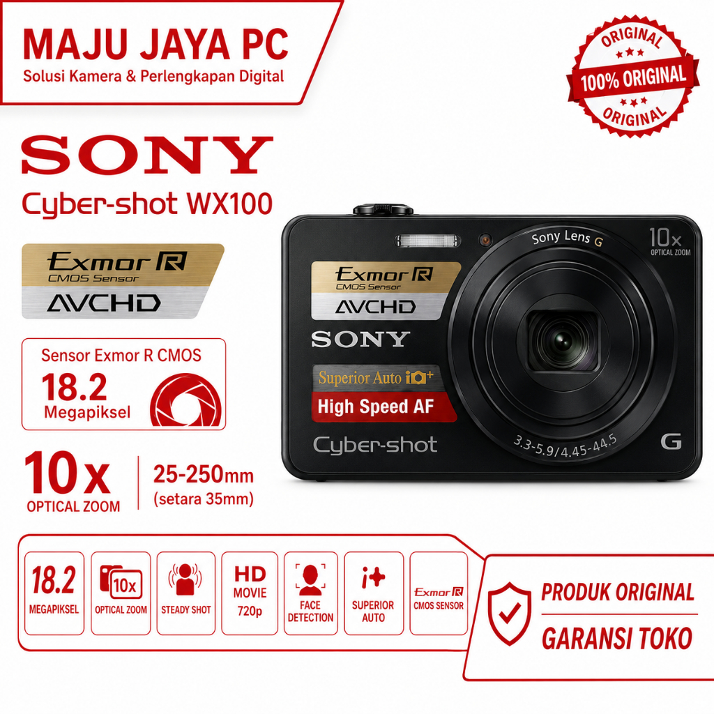 SONY CYBER-SHOT DSC-WX100 CAMERA POCKET