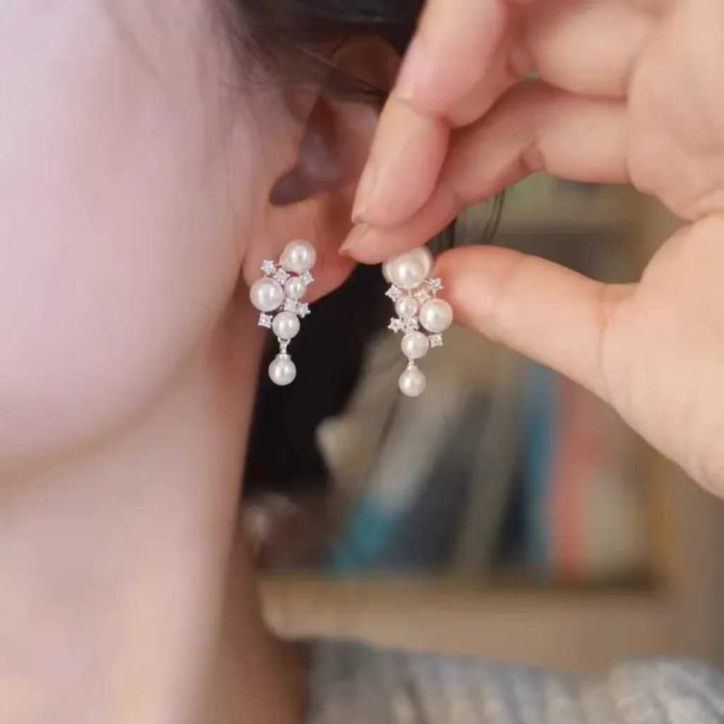 Anting Juntai Pendek Perhiasan Wanita Anting Pesta Anting Pesta At1243