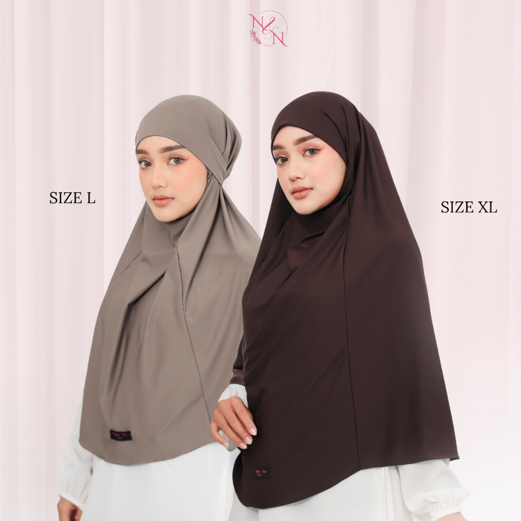 Nabillanur - Hijab French Khimar Tali Niqab Jersey L XL Khimar Syar i Jumbo