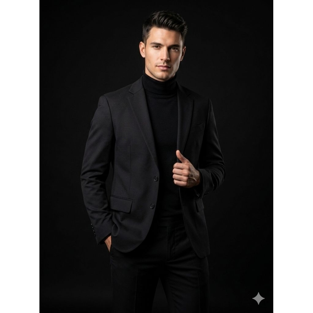 LD 104 Musinsa Standard BLAZER JAS Hitam LUXURY Size M