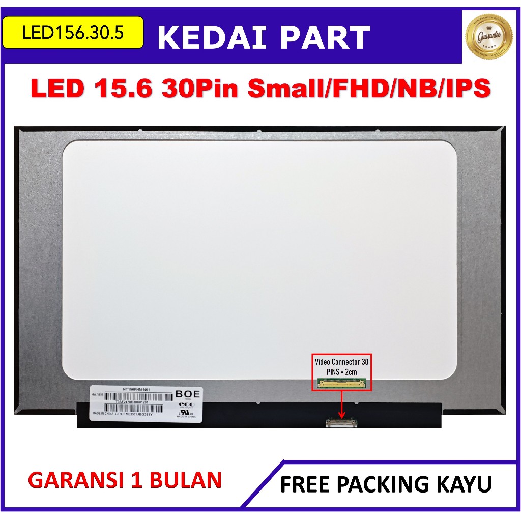LCD LED MSI GF63 8RC Thin 9RCX 9SC 15.6 Inch 30 Small FHD NB