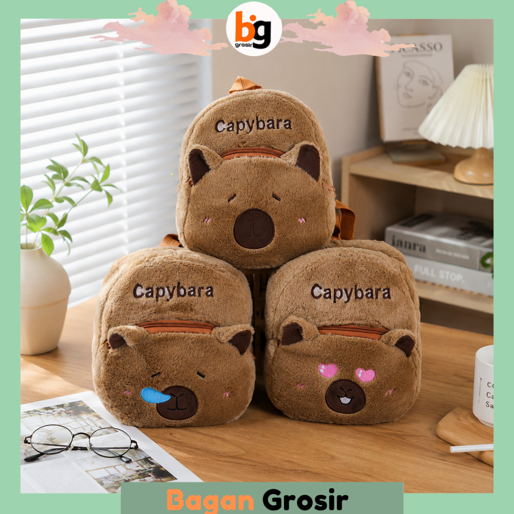 BG Tas Sekolah Ransel Anak Karakter TK Tas Capybara T333
