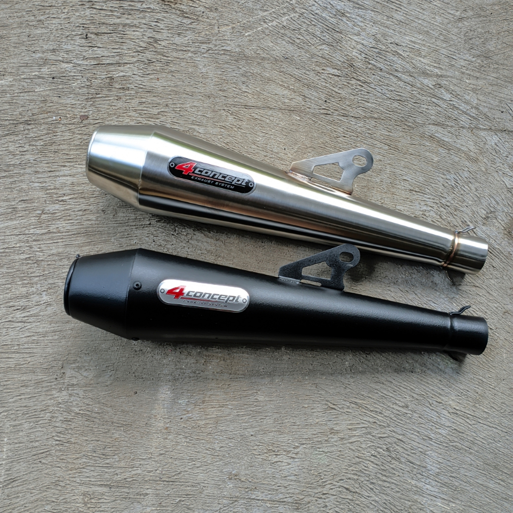 Silencer Knalpot Japstyle 4Concept Motor Custom Inlet 38 50 Saringan Full Bass Adem Stainless