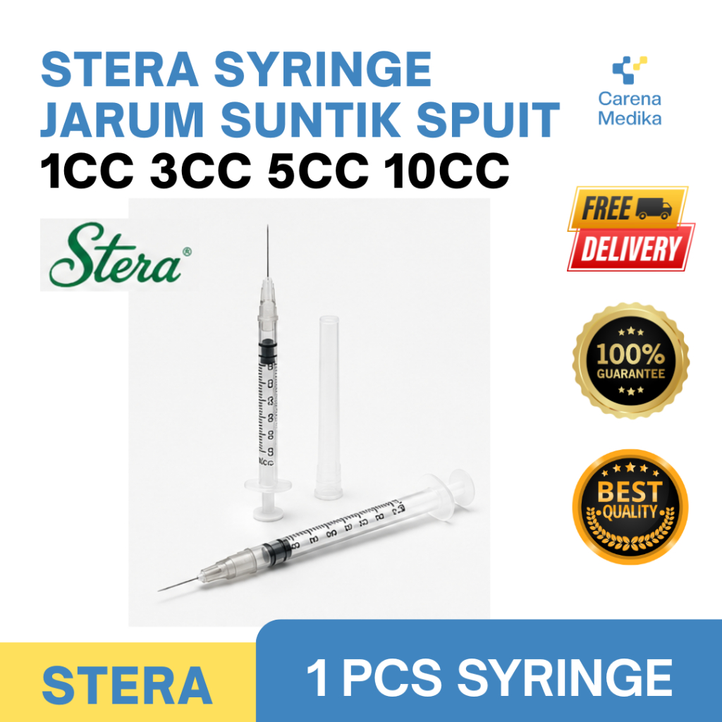 STERA Syringe Jarum Suntik Spuit 1cc 3cc 5cc 10cc (1 PCS)