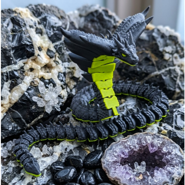 Cuero Mainan Artikulasi Snake Black Cobra Ular Kobra Hitam