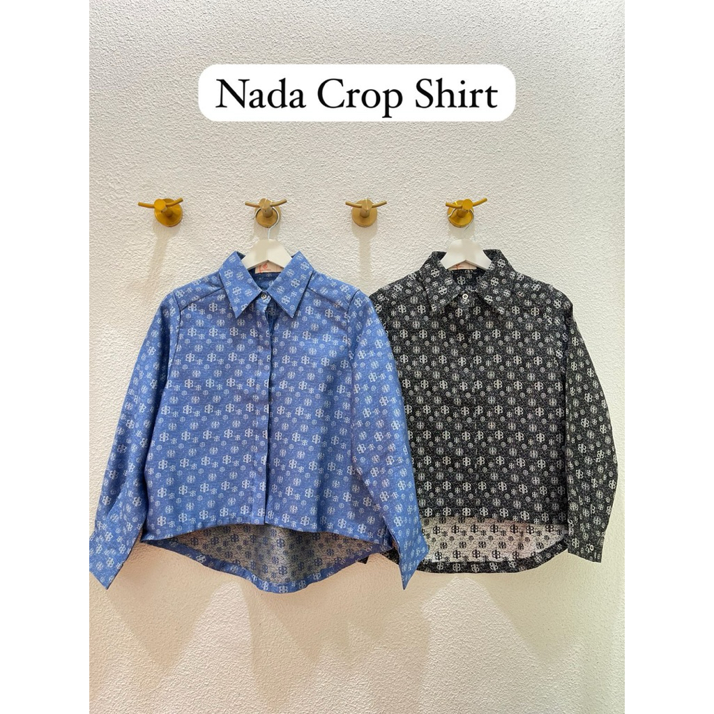 Nada Puspita - Nada Crop Shirt Monogram Denim