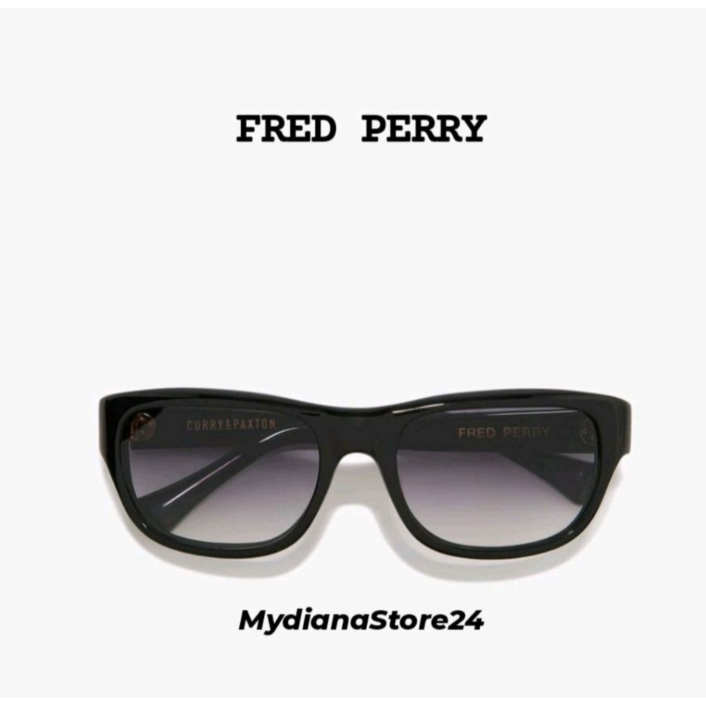 FRED PERRY - LIMITED EDITION FRED PERRY x CURRY AND PAXTON SUNGLASSES - BLACK/BLACK